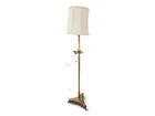  Preview image for Brass and Wood Floor Lamp with Shade 