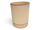 Preview image for (2) Beige Fabric Drum Lamp Shades 