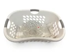  Preview image for Cut Glass Bowl in Plastic Laundry Basket 