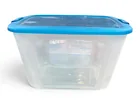  Preview image for Large Plastic Storage Bin with Blue Lid 