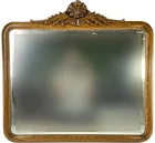  Preview image for Vintage Oakwood Beveled Wall Mirror 