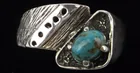  Preview image for Navajo Bisbee Turquoise Sterling Ring 