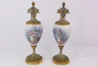  Preview image for 19th Century Rare Hand Painted Urns 
