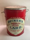  Preview image for Lot# 65 - DECKER'S 50LB LARD TIN WITH LI 