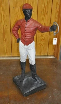 Lot# 800 - VTG, concrete lawn Jockey, 44