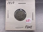  Preview image for Lot# 68 - 1869 NICKEL THREE CENT FINE 