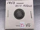  Preview image for Lot# 75 - 1853 LIBERTY SEATED DIME VG 