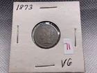  Preview image for Lot# 71 - 1873 NICKEL THREE CENT VG 