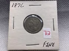  Preview image for Lot# 72 - 1876 NICKEL THREE CENT FINE 