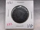  Preview image for Lot# 123 - 1821 LARGE CENT VG 