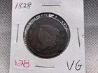  Preview image for Lot# 128 - 1828 LARGE CENT VG 