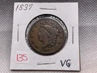  Preview image for Lot# 135 - 1837 LARGE CENT VG 