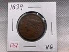  Preview image for Lot# 137 - 1839 LARGE CENT VG 