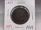  Preview image for Lot# 149 - 1851 LARGE CENT FINE 