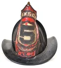  Preview image for ANTIQUE LEATHER FIRE HELMET "LAWSON" HOS 