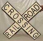  Preview image for TIN RAILROAD CROSSING SIGN 30"X30". 