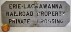  Preview image for ERIE LACKAWANNA RAILROAD PROPERTY SIGN, 