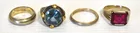  Preview image for ART DECO 14 KT. WHITE GOLD RINGS/AQUA 