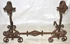  Preview image for RENAISSANCE FORGED IRON ANDIRONS W/CROSS 