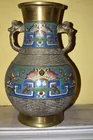  Preview image for CHINESE CLOISONNE ENAMELED BRASS VASE, C 