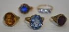  Preview image for 10/14 KT. YELLOW GOLD RINGS INCL. AQUA, 