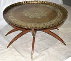  Preview image for INDIAN BRASS COFFEE TABLE, H. 19", D. 3 