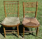  Preview image for SHERATON FAUX BAMBOO CHAIRS, 19TH C. 