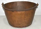  Preview image for LARGE SPUN BRASS APPLE BUTTER KETTLE, 19 