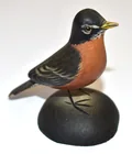  Preview image for A. E. CROWELL CARVED/PAINTED "RED BREAST 