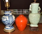 Preview image for CELADON LAMPS, CHINESE BLUE/WHITE LAMP + 