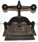  Preview image for VICTORIAN IRON BOOKPRESS, 19TH C., H. 16 