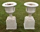  Preview image for CAST IRON GARDEN URNS, 19TH C., H. 32" 