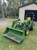 John Deere 410 with loader, 60" mulcher