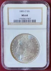  Preview image for Graded 1885-O Morgan Silver Dollar - 