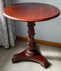  Preview image for Ornate Round Mahogany Accent Table - 
