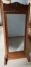  Preview image for Vintage Freestanding Oak Cheval Mirror - 