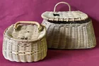  Preview image for Two Old Fishing Creel Baskets - Adult 