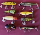  Preview image for Eight Old Mostly Wooden Fishing Lures - 