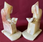  Preview image for Pair of Carved Marble Monk Bookends - 