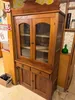 Antique Oak Step Back Hutch