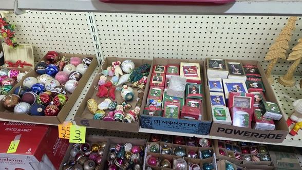 Item Up For Bidding At Auction - New & Vintage Christmas Decor, Glass ...