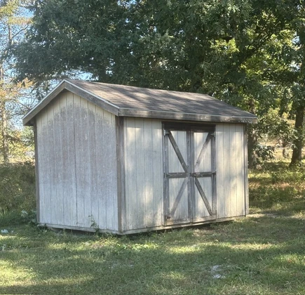 Find & Bid On 8ft. x 12ft. wood shed - Now For Sale At Auction